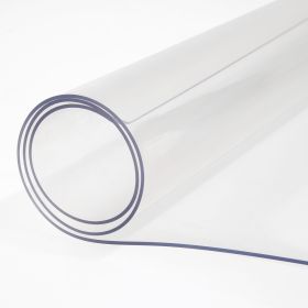 Plastic Table Cover, 42"x84"x0.06", Transparent PVC Table Protector, Rectangle Clear Desk Mat