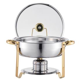 Chafing Dish Buffet Set, 5 Qt 4 Pack, Stainless Steel Chafer with 4 Full Size Pan